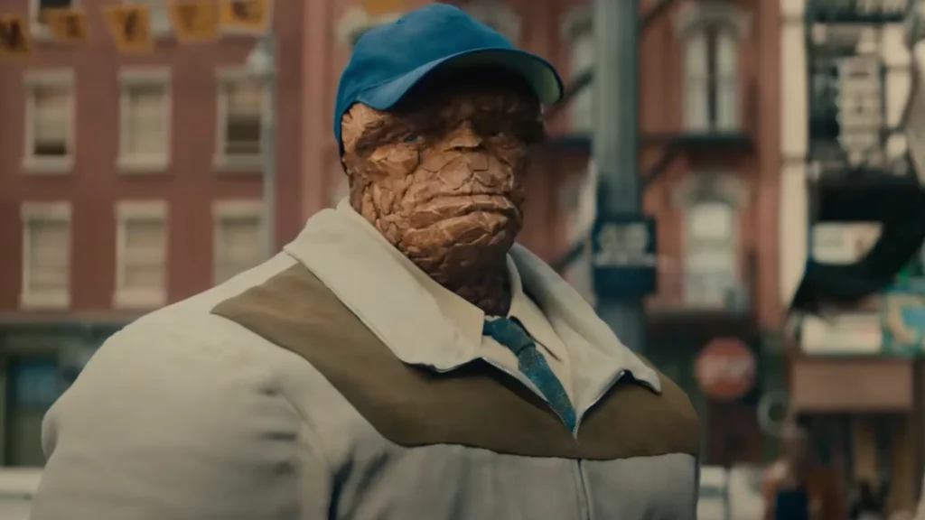 The-Thing-in-civilian-clothes-in-Fantastic-Four-First-Steps-1024x576 Movie Review: The Villains—and the Vision—Shine in ‘The Fantastic Four: First Steps’